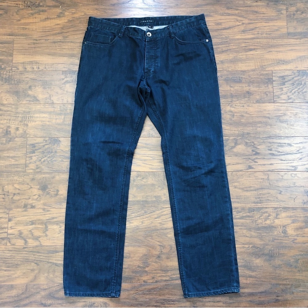 Theory Mens Ziggy Slim Leg Jeans Dark Wash 100% Cotton Indigo Rigid Straight